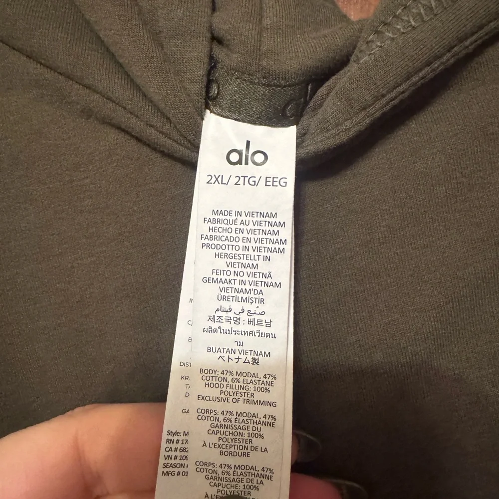 ALO Yoga Women’s Plus Size Double Take Hoodie - Green Olive - Size 2X